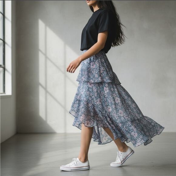 Free People New Romance Floral Skirt - Picture 1 of 7